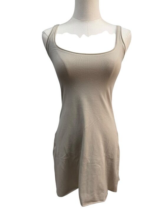 SKIMS Dresses & Skirts - NWT SKIMS Cotton Jersey Mini Dress Stone XS